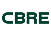 Het logo van CBRE